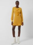 French Connection Anna Cora Pleat Ruffle Mini Dress, Bright Gold
