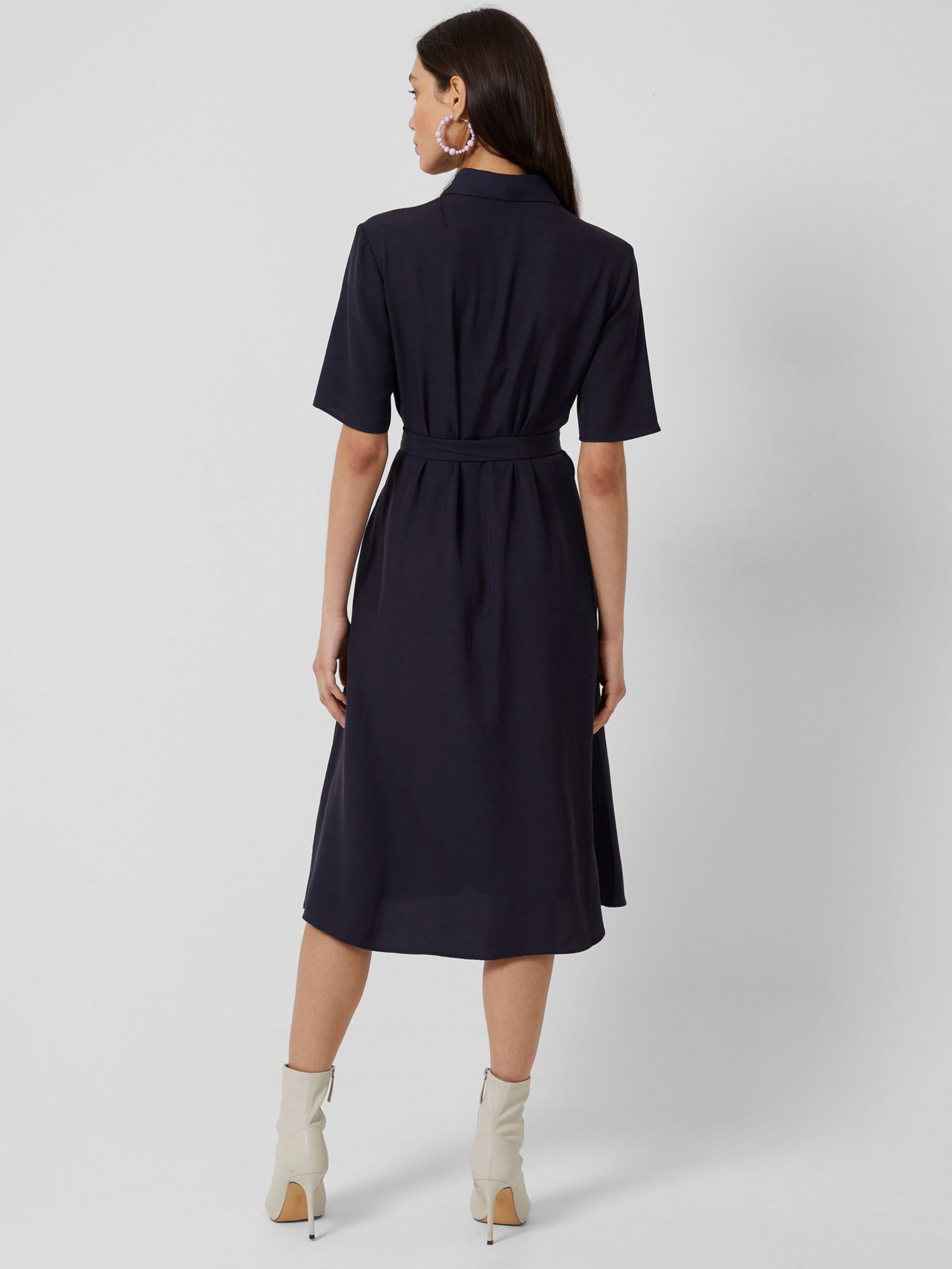 French Connection Aleena Sini Wrap Dress, Utility Blue at John Lewis ...