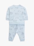 John Lewis Baby Animals Quilted Jumper & Trousers Set, Blue