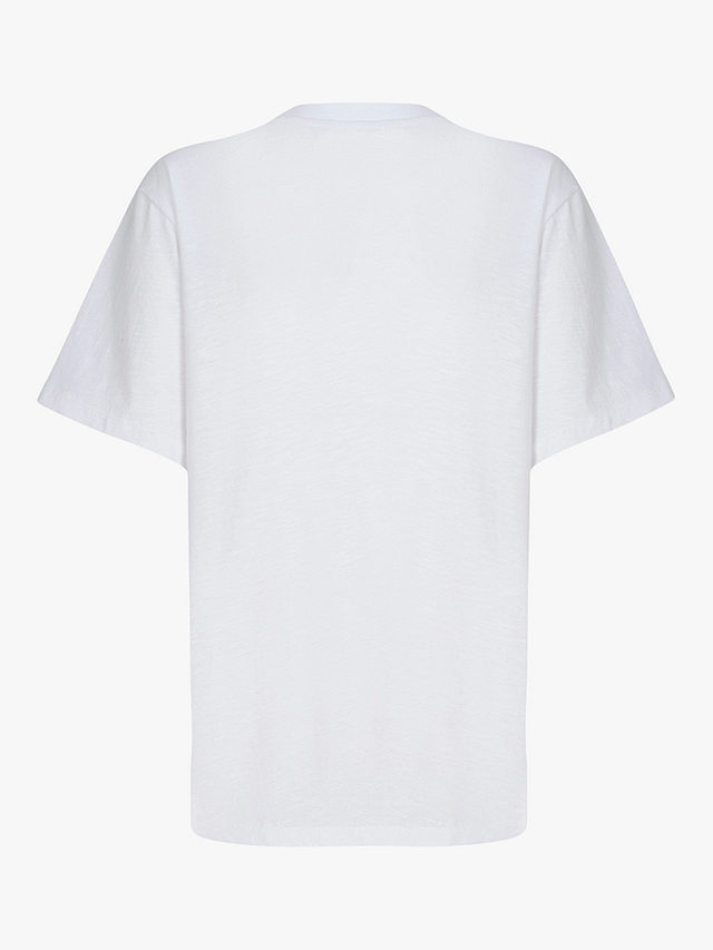 Mint Velvet C'est La Vie Slogan T-Shirt, White, XS