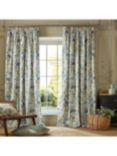 Voyage Country Hedgerow Pair Lined Pencil Pleat Curtains, Sky