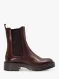 Dune Picture Leather Chelsea Boots, Brown