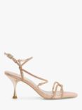 Dune Majestys Diamante Strappy Stiletto Heeled Sandals, Gold
