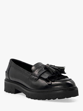 Dune Guardian Leather Loafers, Black