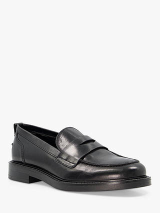 Dune Geeno Leather Loafers, Black