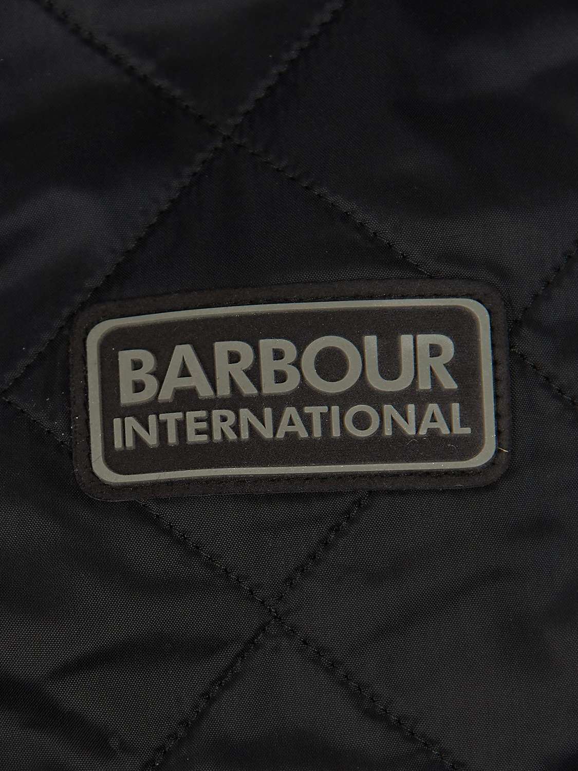 Barbour International Ariel Polar Quilted Jacket, Black at John Lewis ...