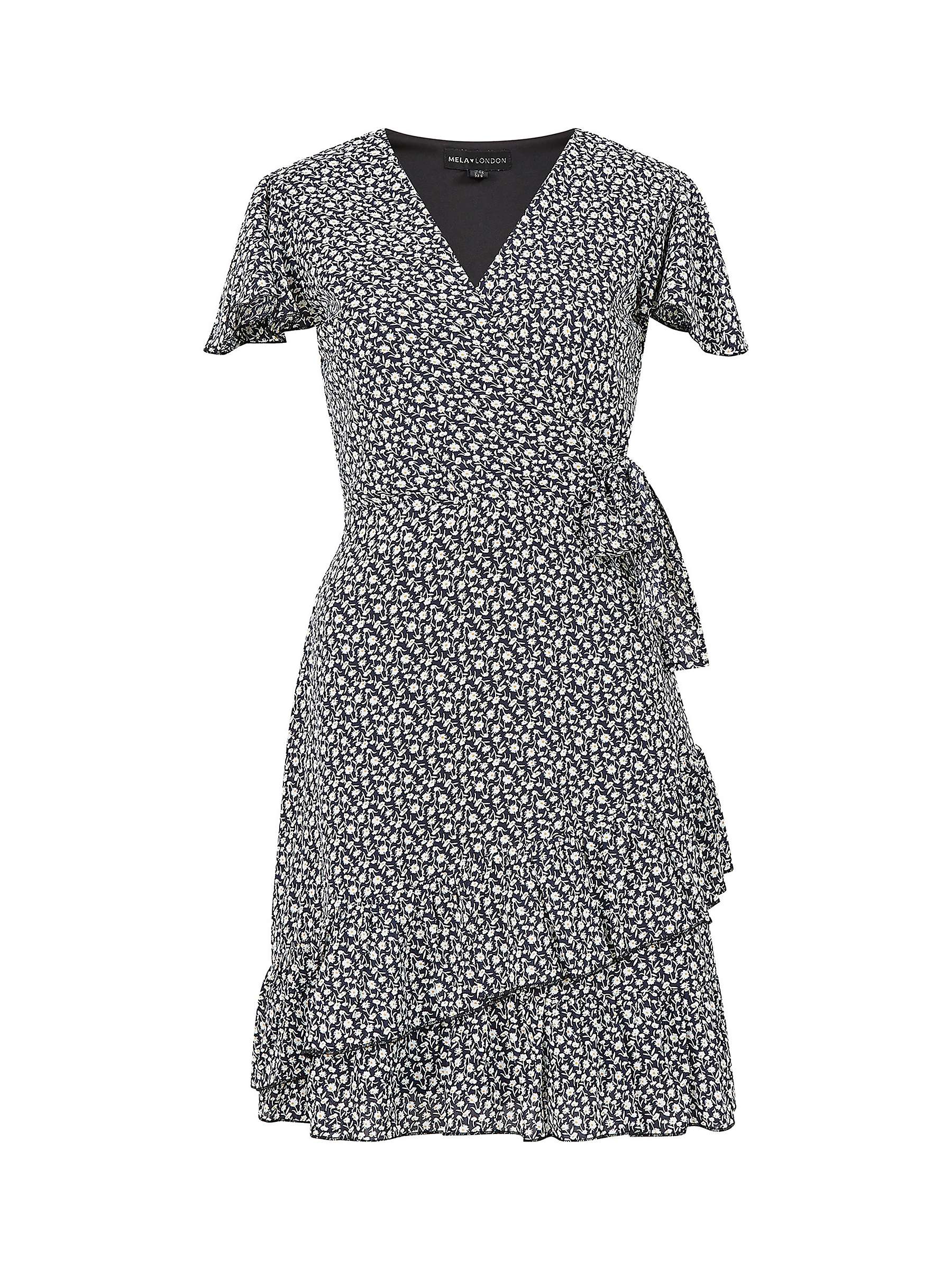 Buy Yumi Mela London Ditsy Daisy Wrap Effect Frill Mini Dress Online at johnlewis.com