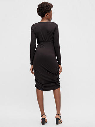 Mamalicious Noos Pilar Maternity & Nursing Midi Dress, Black