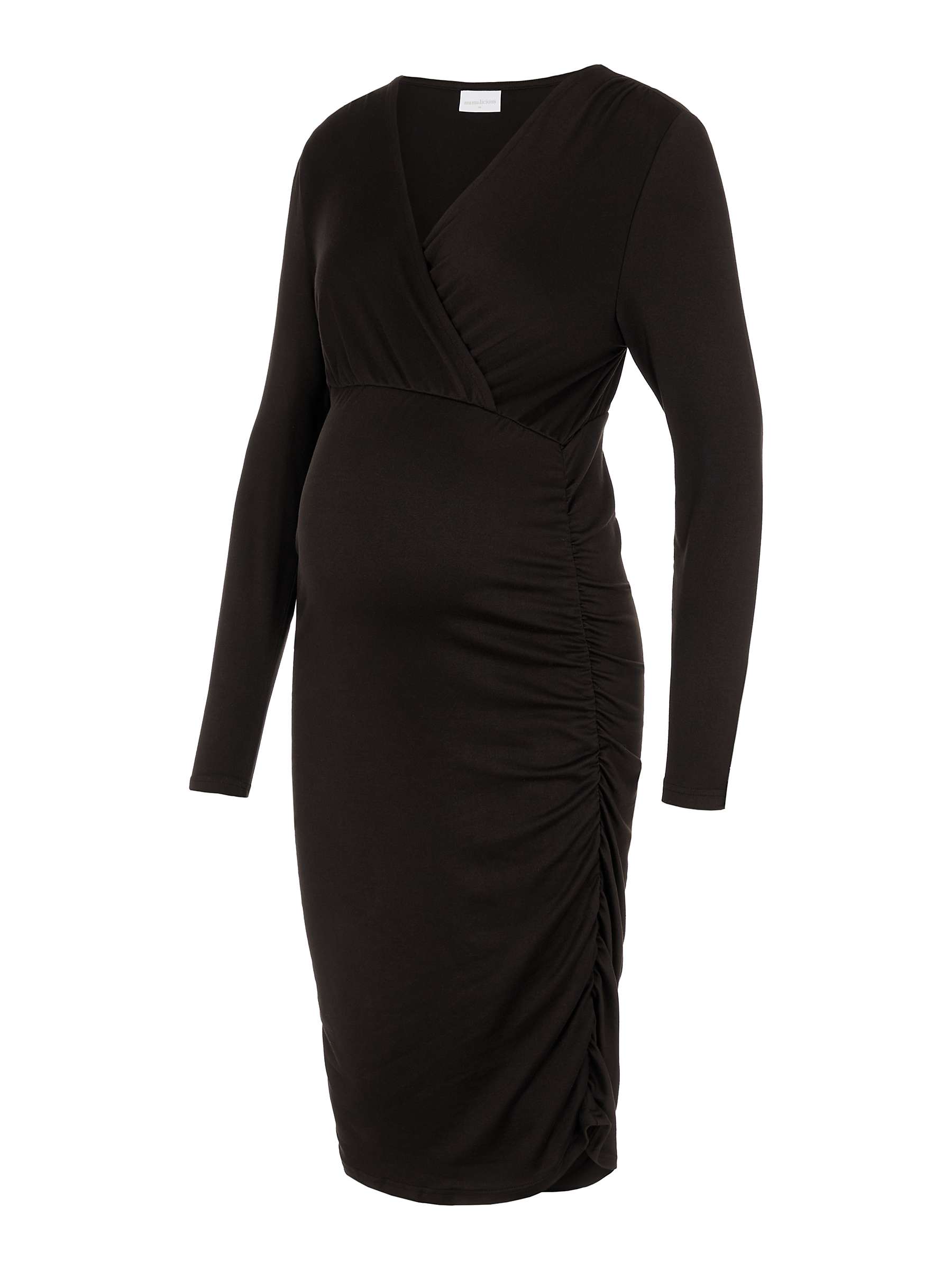 Buy Mamalicious Noos Pilar Maternity & Nursing Midi Dress, Black Online at johnlewis.com