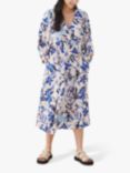 Part Two Nikolina Flower Print Midi Dress, Blue Painted