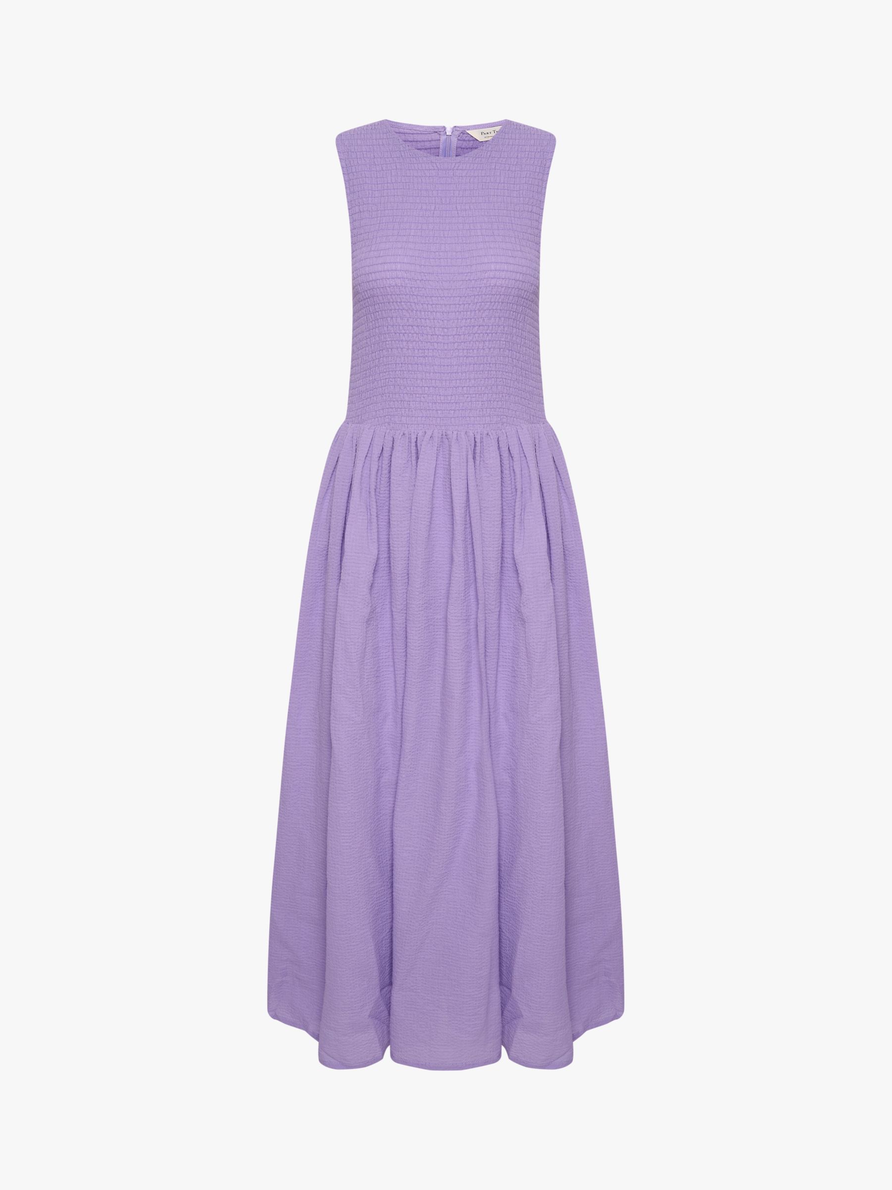 Buy Part Two Ornina Smocked Bodice Midi Dress, Sunlit Allium Online at johnlewis.com