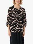 Part Two Orana Zebra Print Blouse, Black/Multi