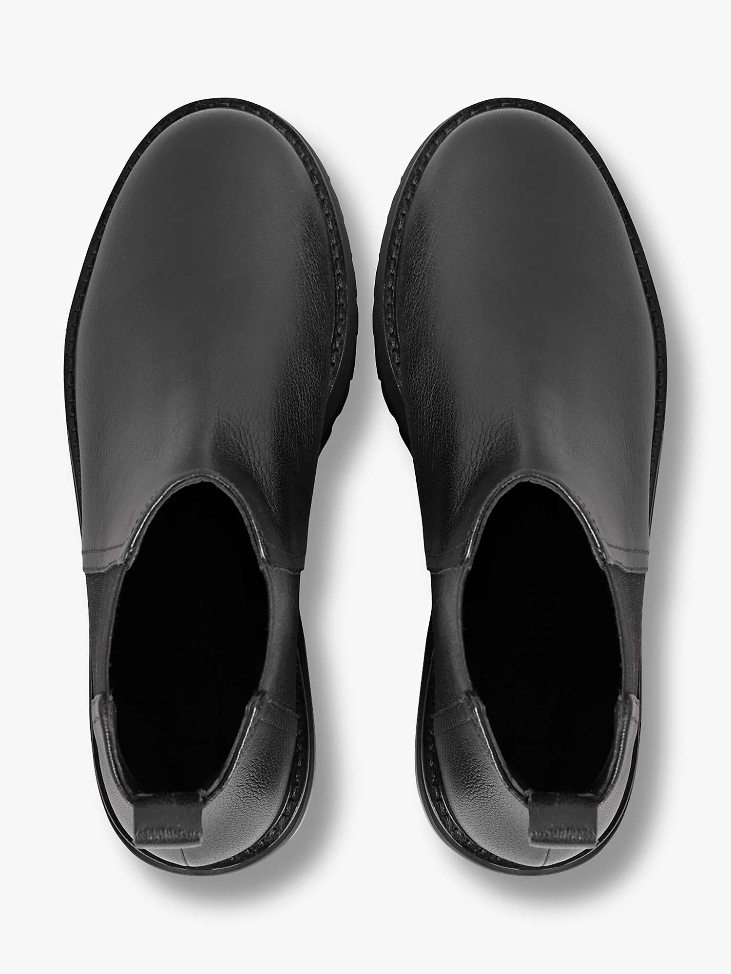 HUSH Bailey Leather Boots, Black at John Lewis & Partners