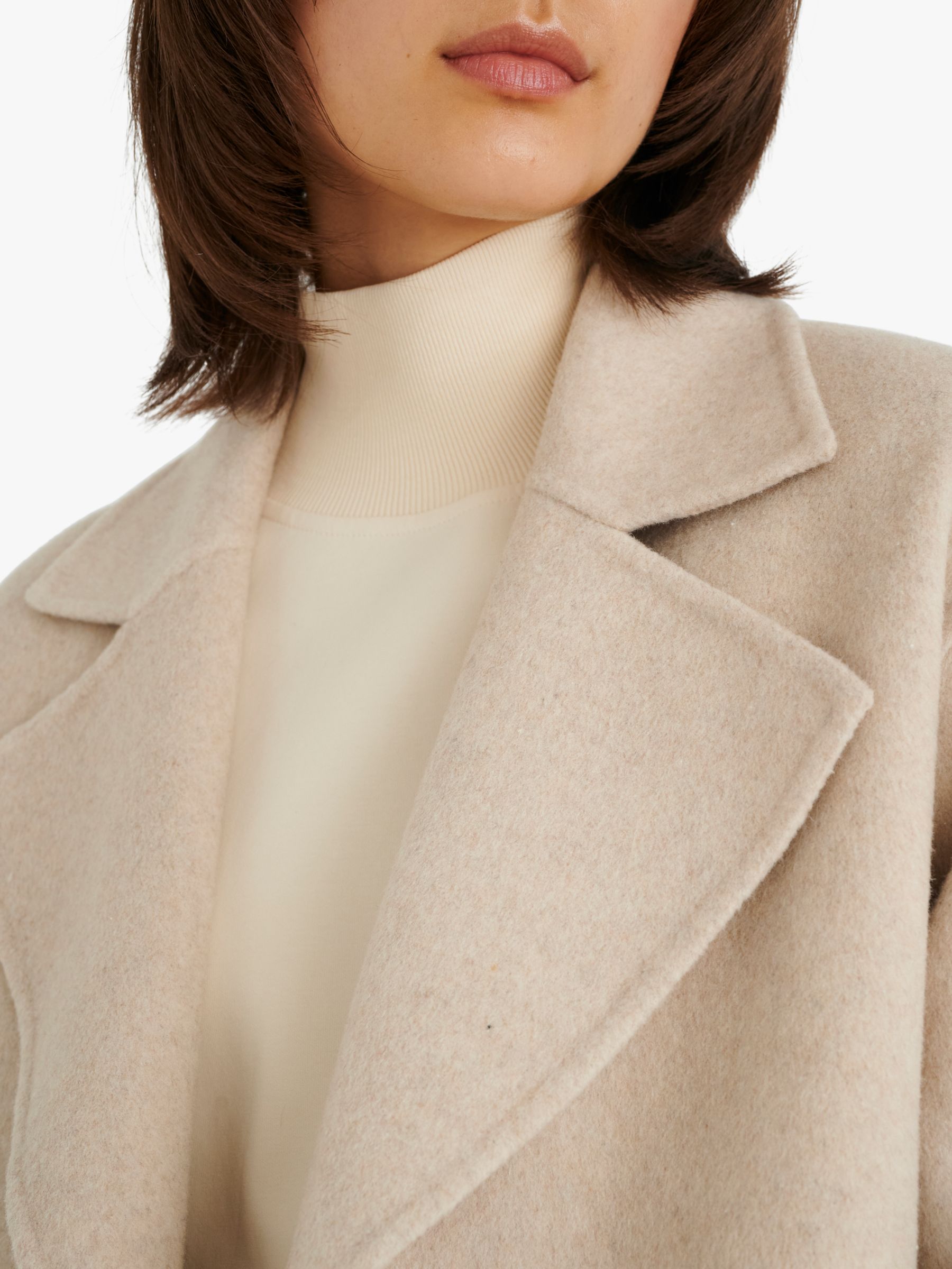 Buy InWear Milla Wool Mid Calf Length Coat, French Nougat Online at johnlewis.com