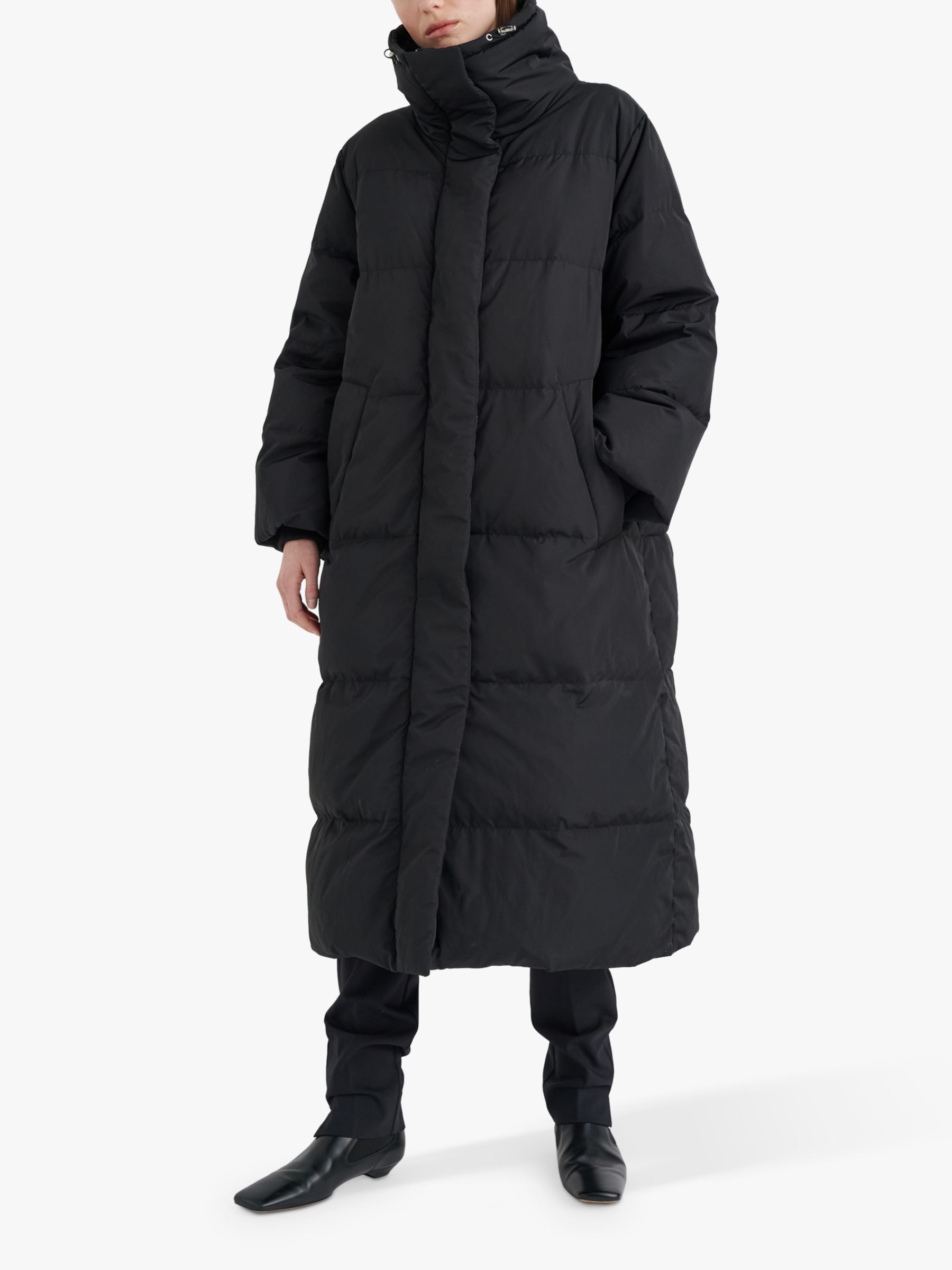 InWear Maike Down Long Coat, Black at John Lewis & Partners