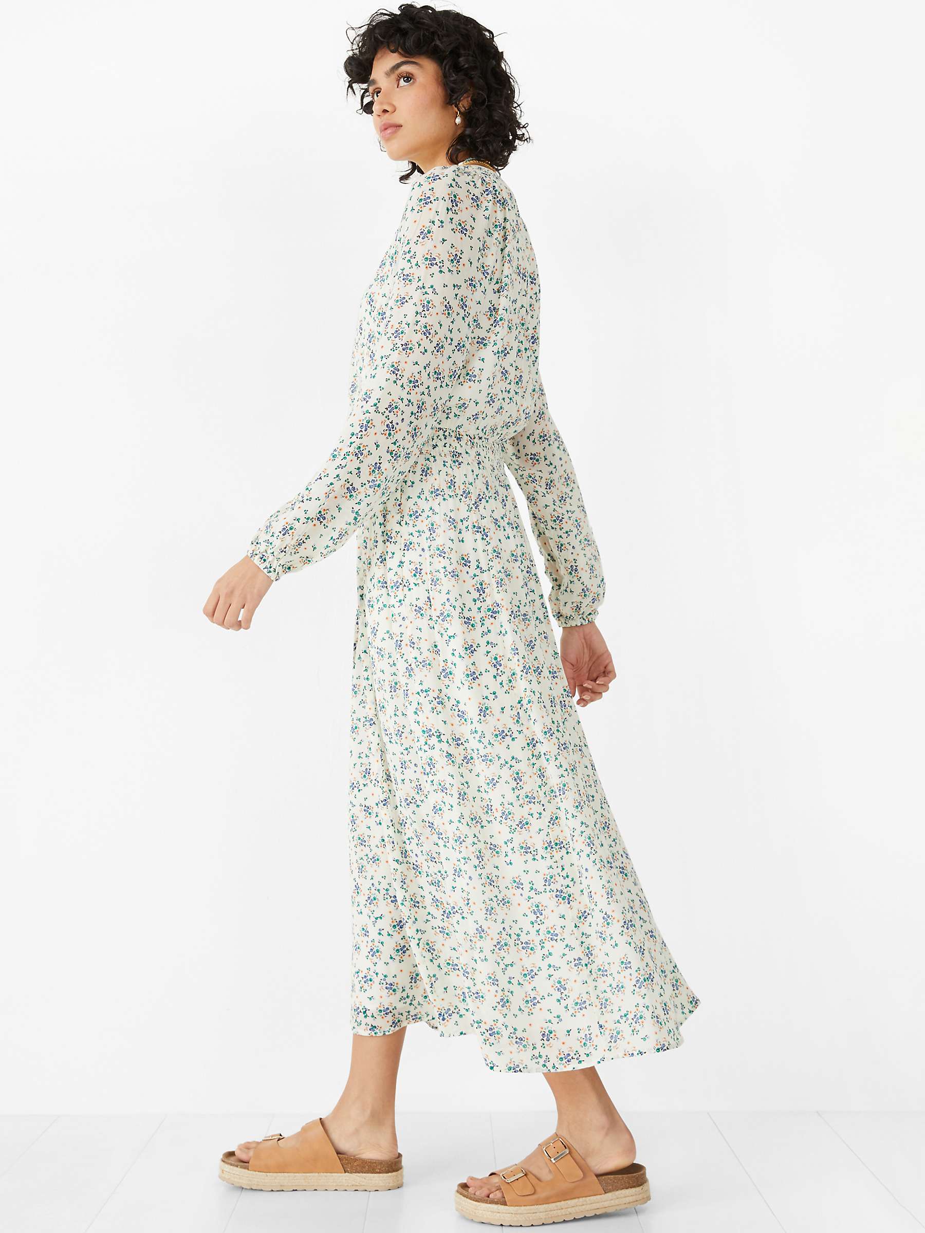 Buy HUSH Lisa Mini Meadow Floral Midi Dress, Multi Online at johnlewis.com