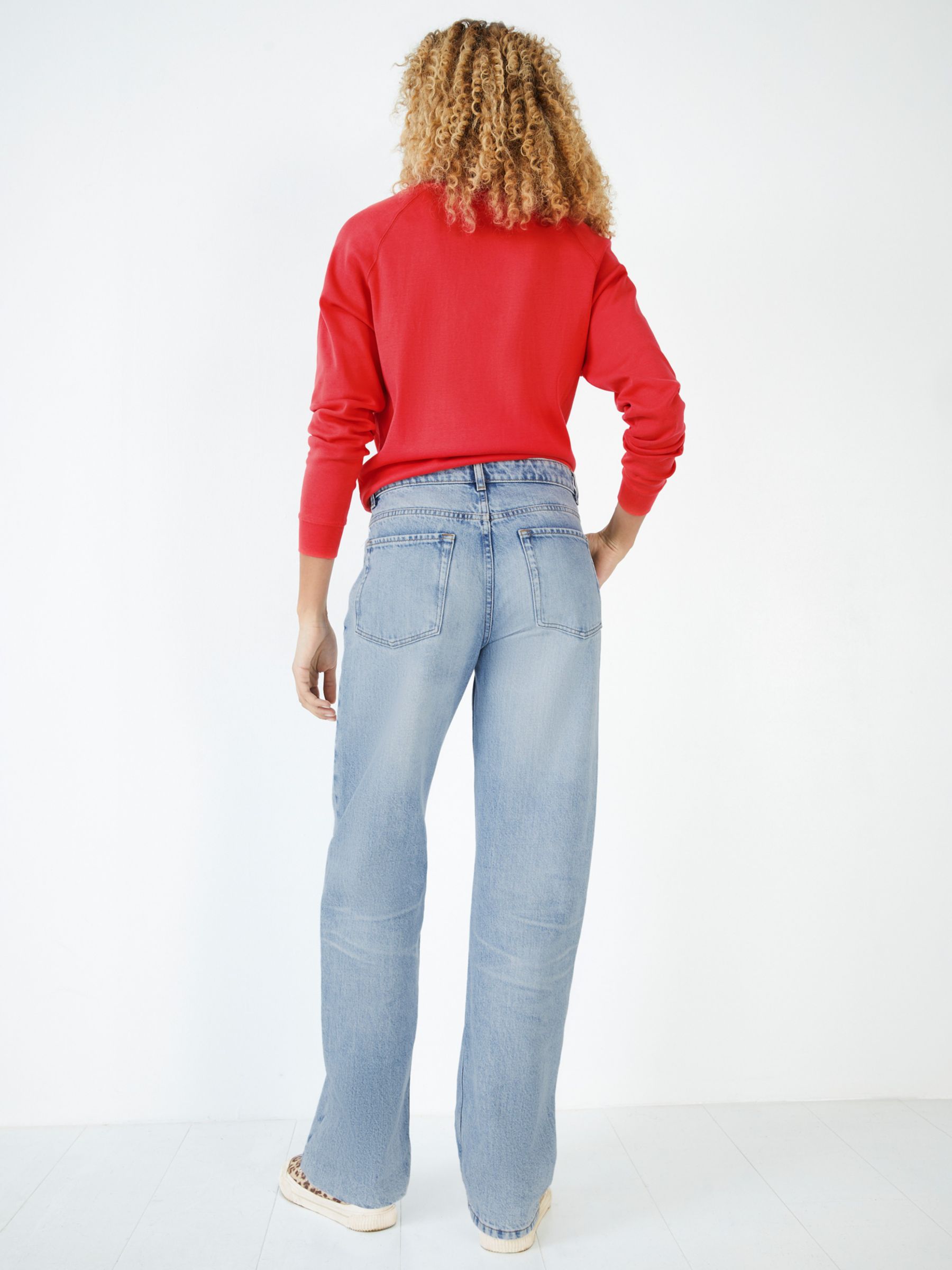 hush Remy Slouchy Straight Jeans, Authentic Wash at John Lewis & Partners