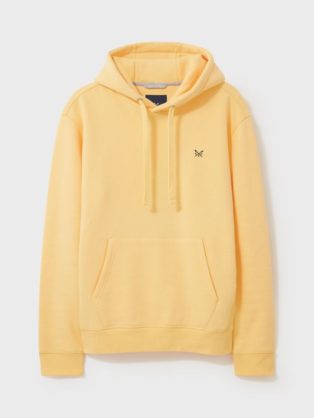 Crew Clothing Crossed Oars Cotton Blend Hoodie, Light Yellow, XS