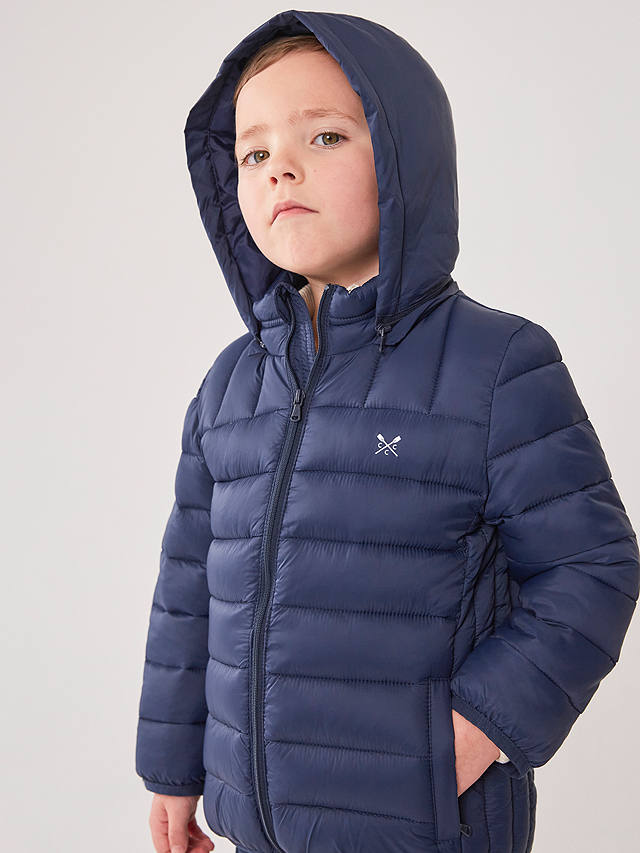 Crew Clothing Kids' Plain Quilted Jacket, Navy