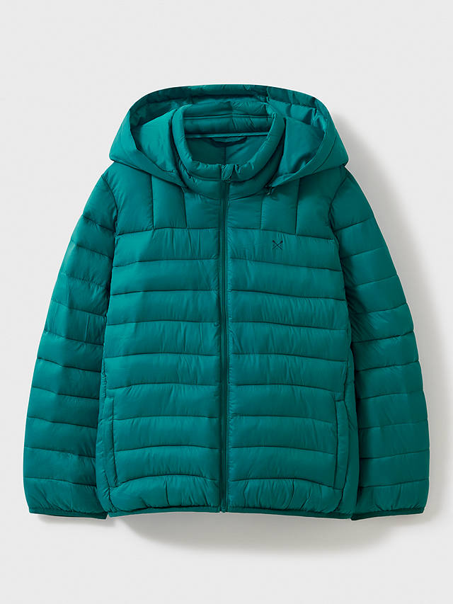 Crew Clothing Kids' Plain Quilted Jacket, Bottle Green