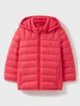 Crew Clothing Kids' Hooded Lightweight Padded Jacket, Pastel Pink