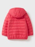 Crew Clothing Kids' Hooded Lightweight Padded Jacket, Pastel Pink
