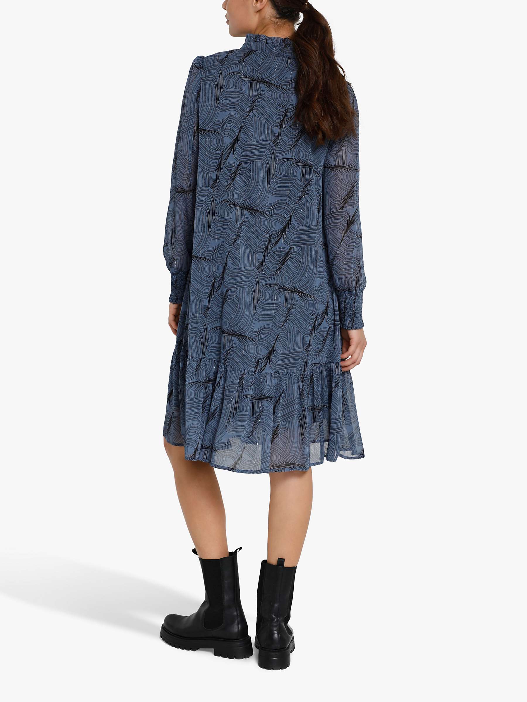 Buy KAFFE Jema Abstract Print Tiered Dress Online at johnlewis.com