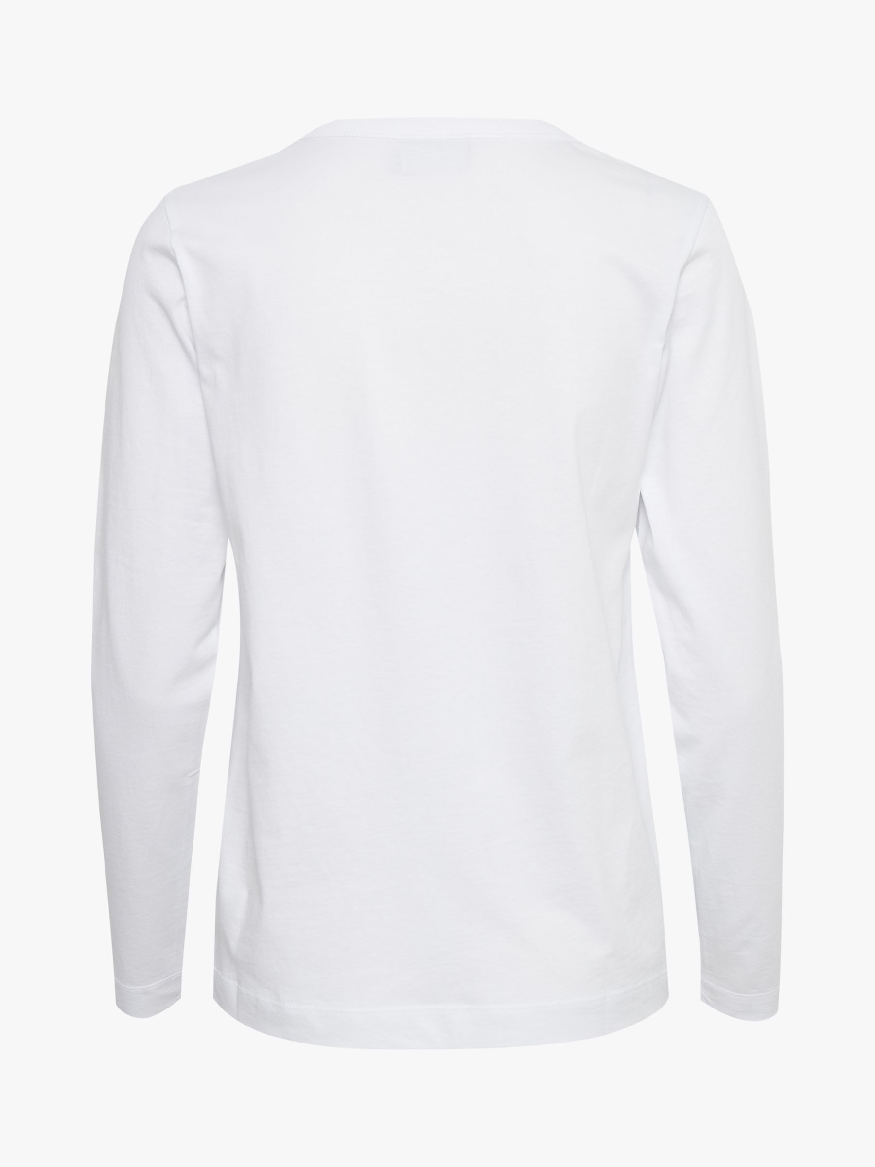 KAFFE Marin Long Sleeve Top, Optical White at John Lewis & Partners