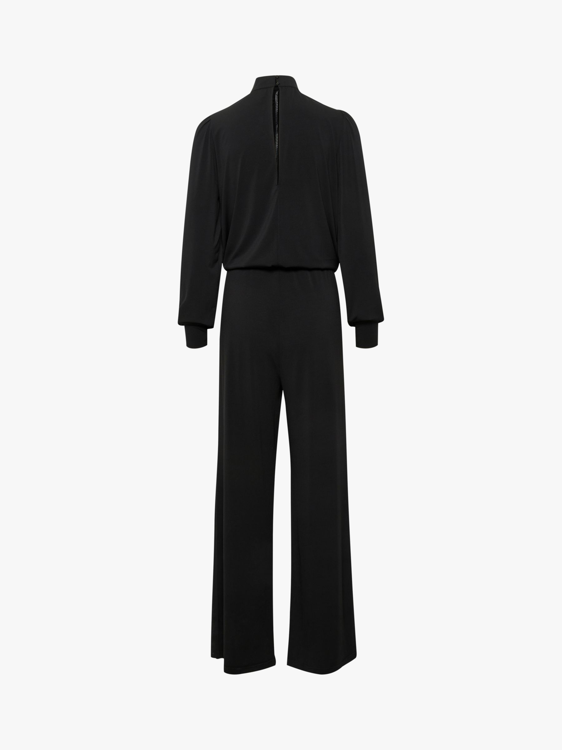 KAFFE Melody Long Sleeve Jumpsuit, Black at John Lewis & Partners