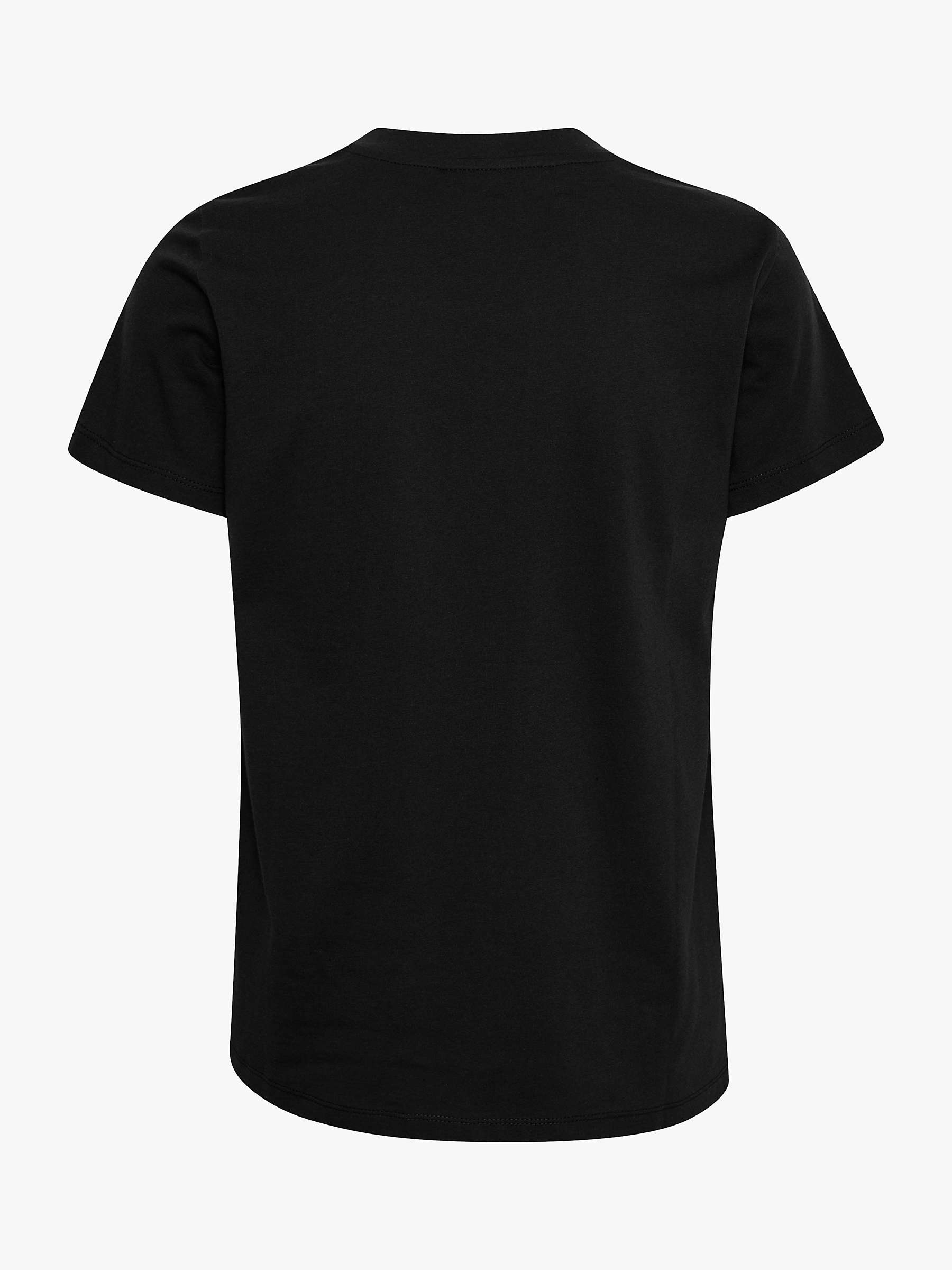 KAFFE Marin T-Shirt, Deep Black at John Lewis & Partners