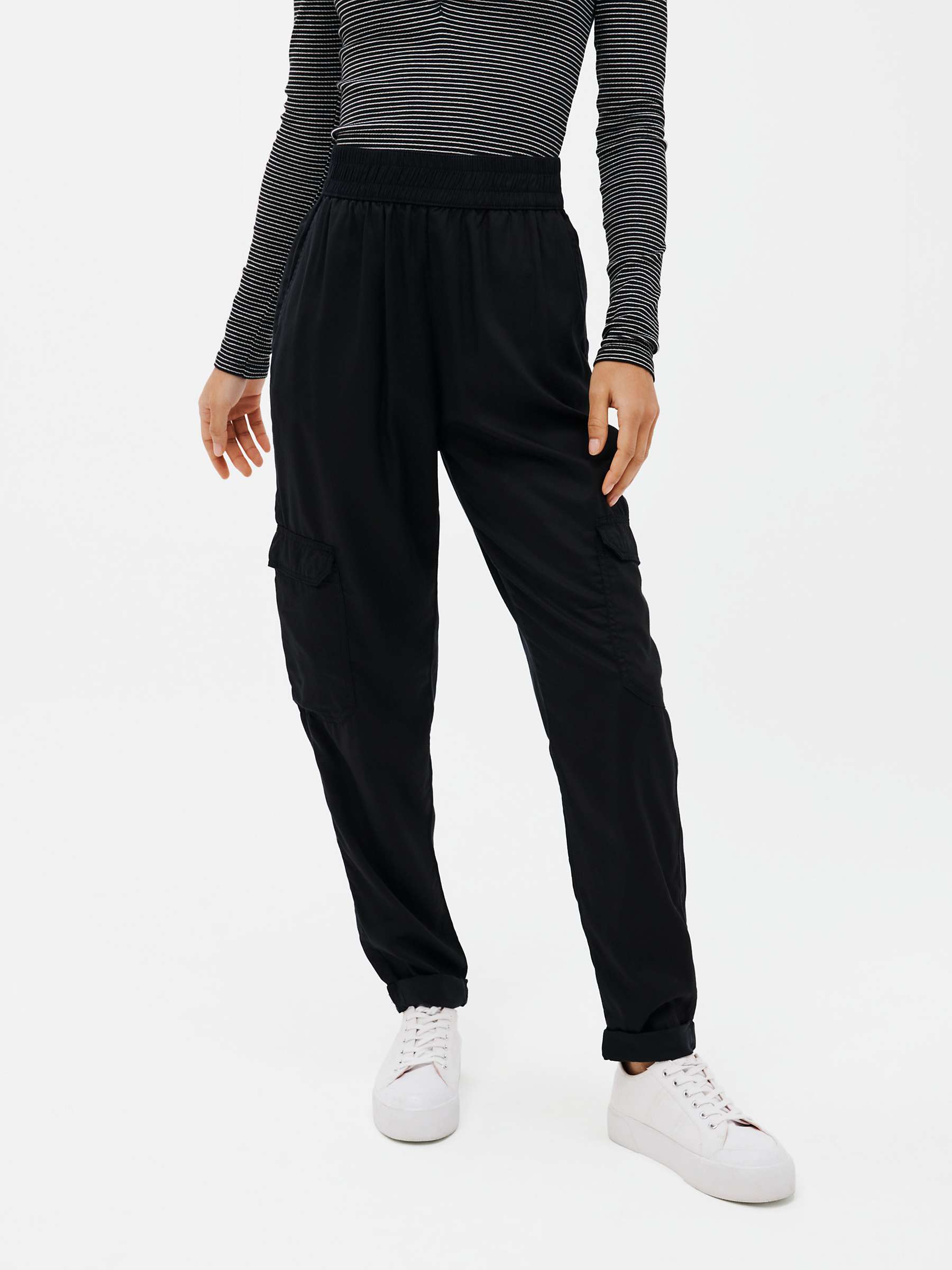 Buy John Lewis ANYDAY Plain Cargo Pocket Turn Up Trousers Online at johnlewis.com