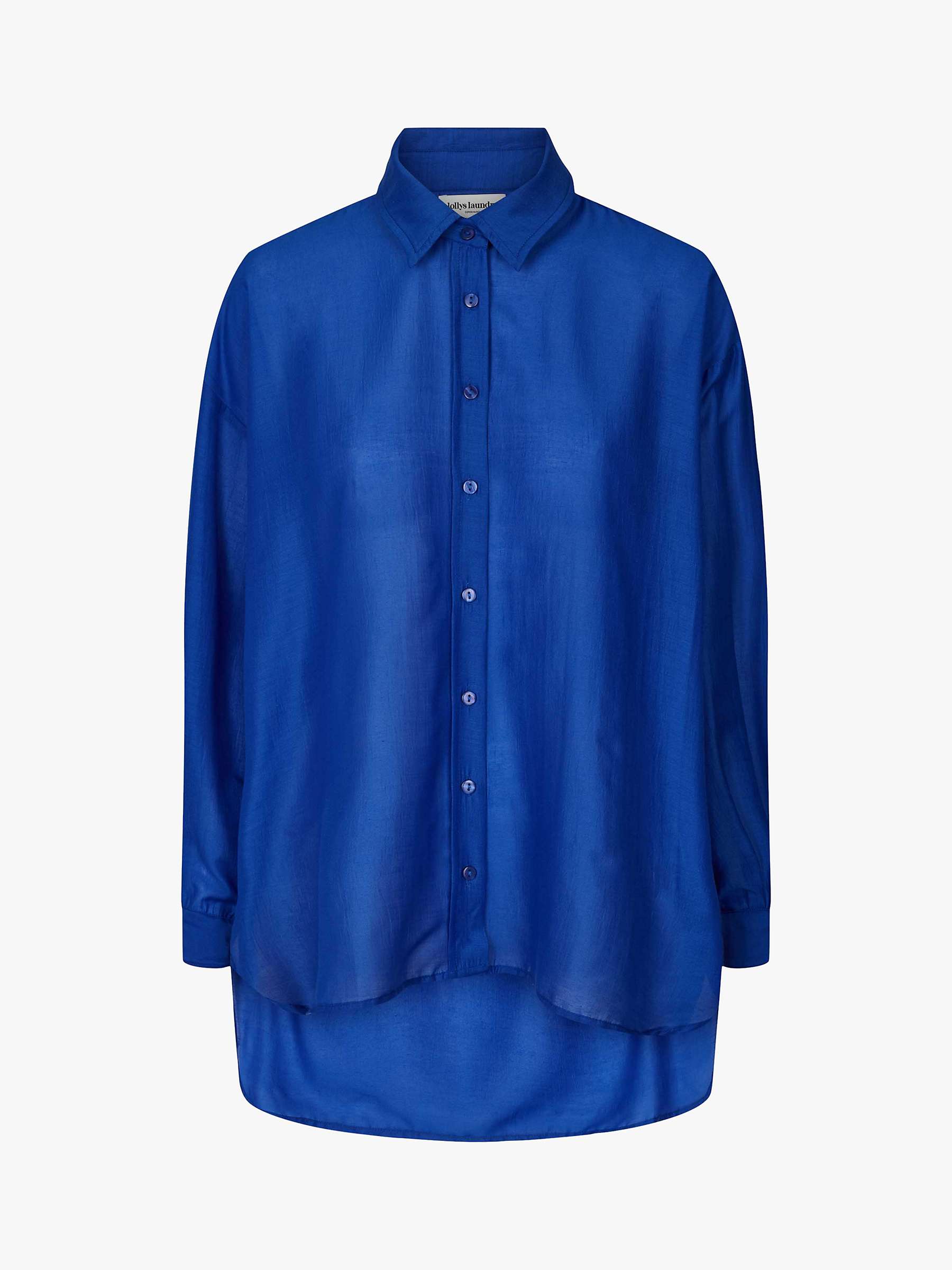 Lollys Laundry Nola Long Sleeve Shirt, Neon Blue at John Lewis & Partners