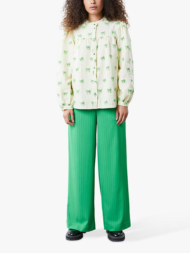 Lollys Laundry Cara Volume Shirt, Neon Green