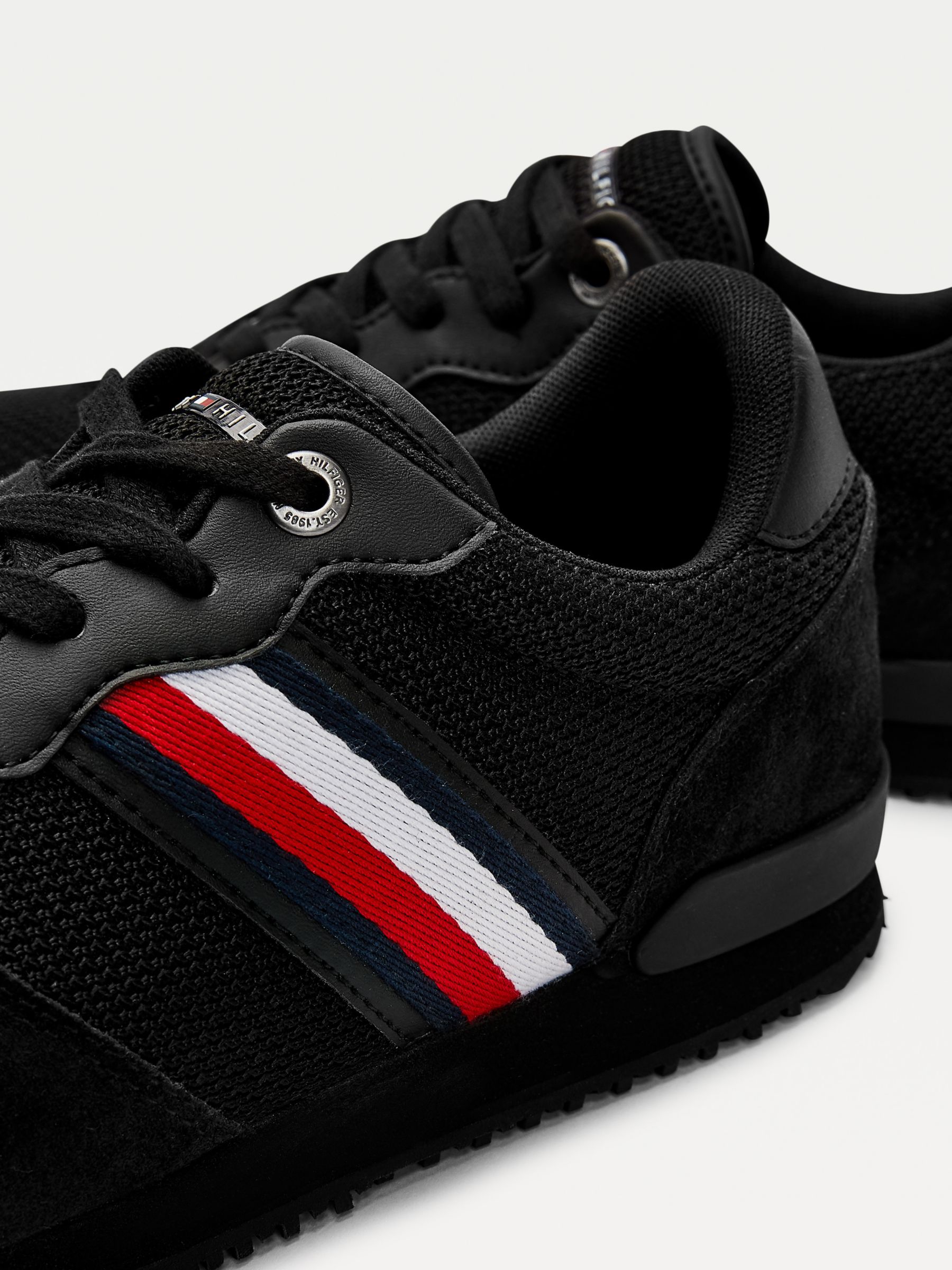 tommy hilfiger red city air runner mix trainers