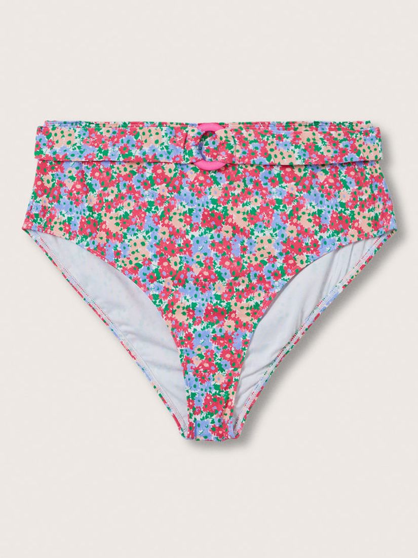 Mango Naluap Belted Bikini Bottoms, Light Pastel Pink at John Lewis ...