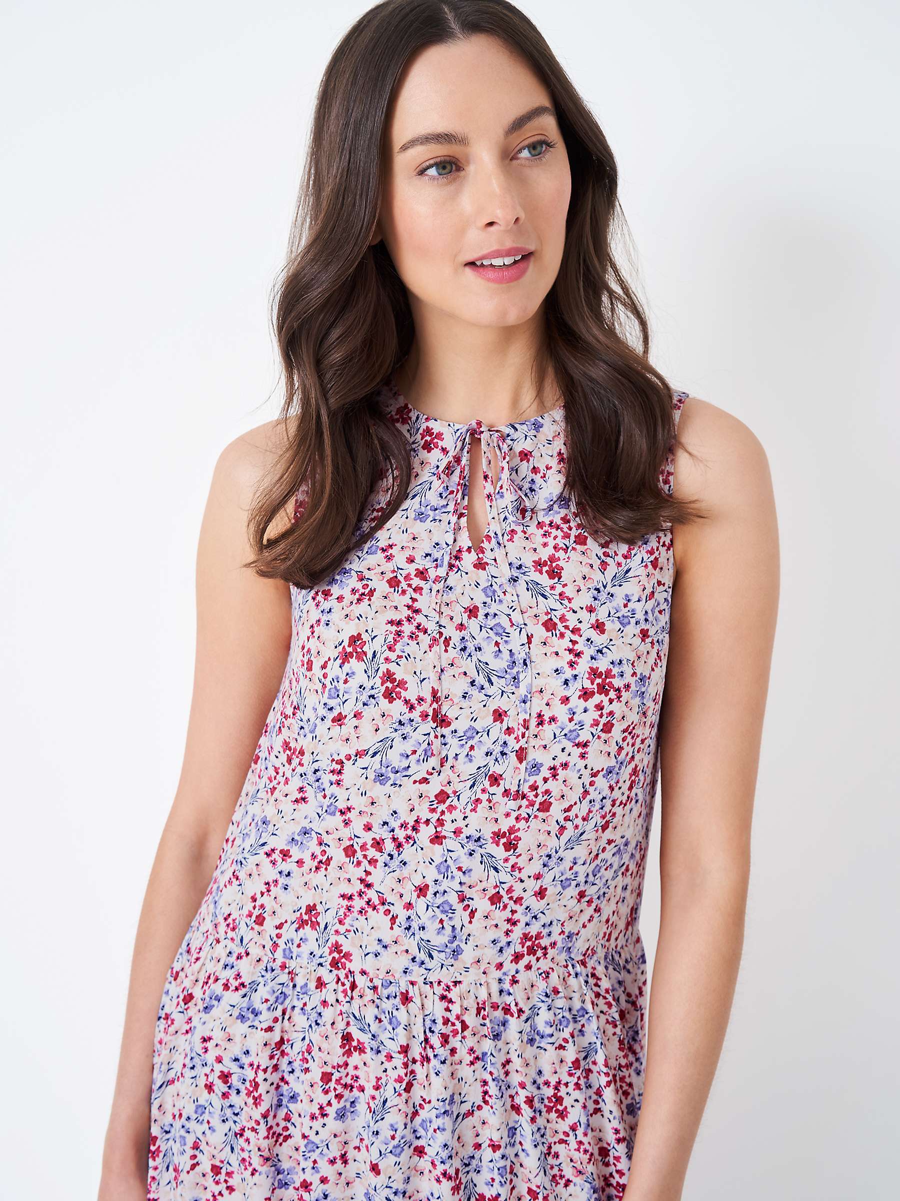 Buy Crew Clothing Suzi Floral Midi Dress, Multi Online at johnlewis.com