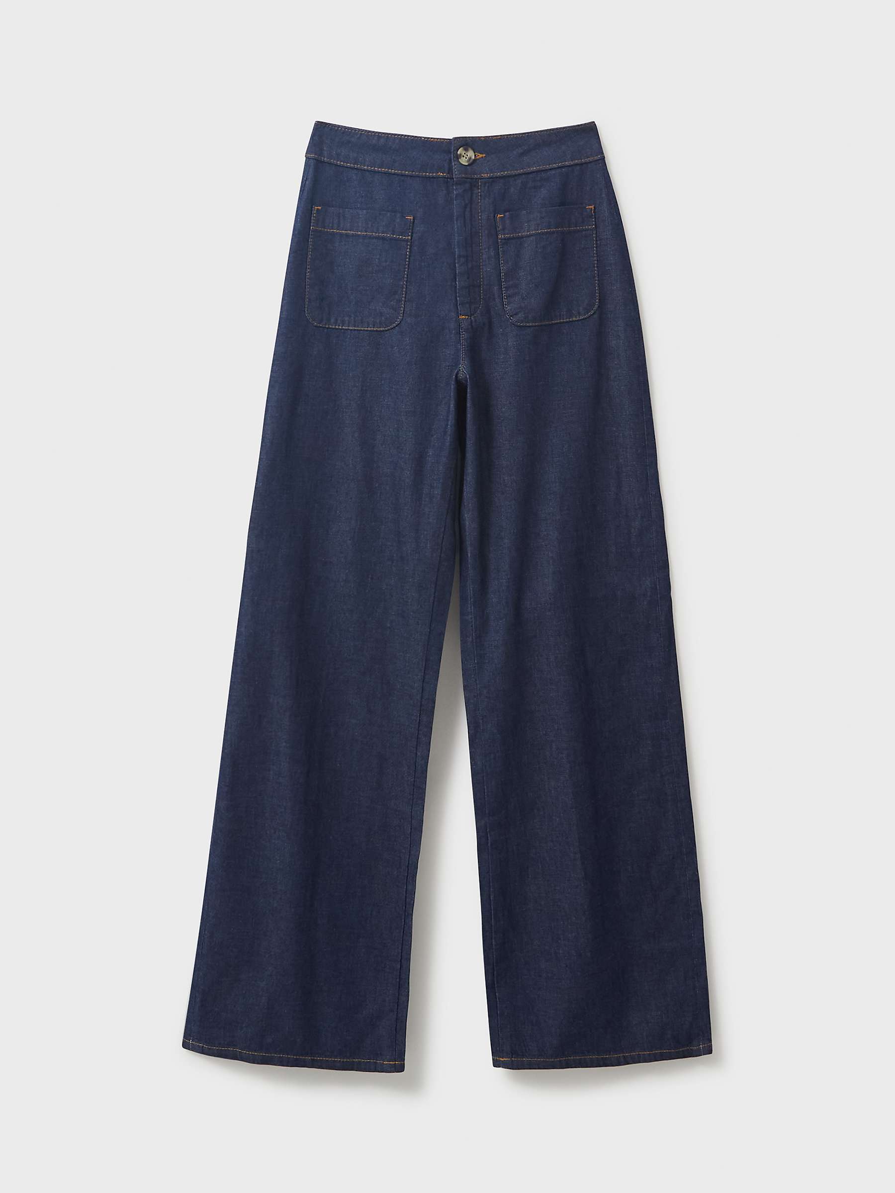 Buy Crew Clothing Patch Pocket Wide Leg Jeans Online at johnlewis.com