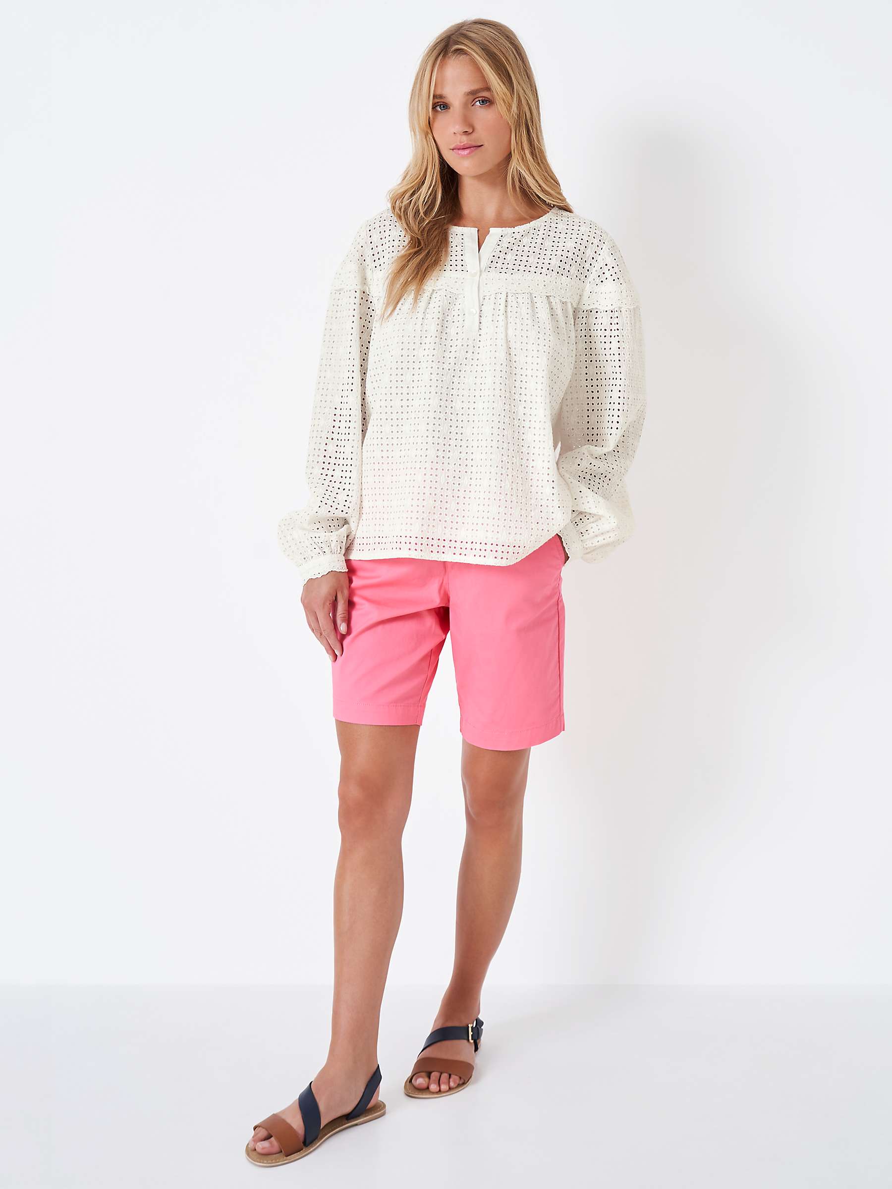 Buy Crew Clothing Sunny Cotton Blouse, White Online at johnlewis.com