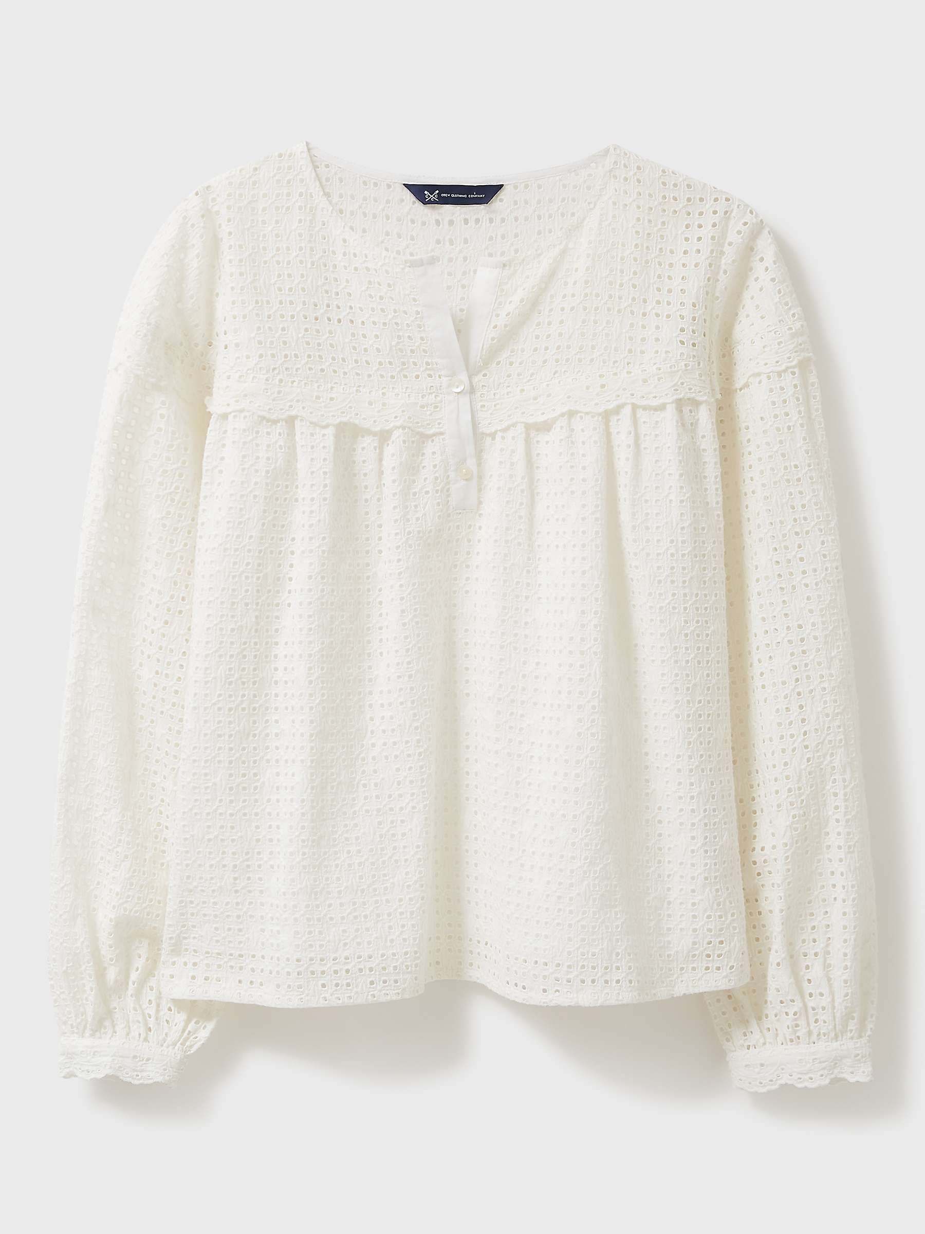 Buy Crew Clothing Sunny Cotton Blouse, White Online at johnlewis.com