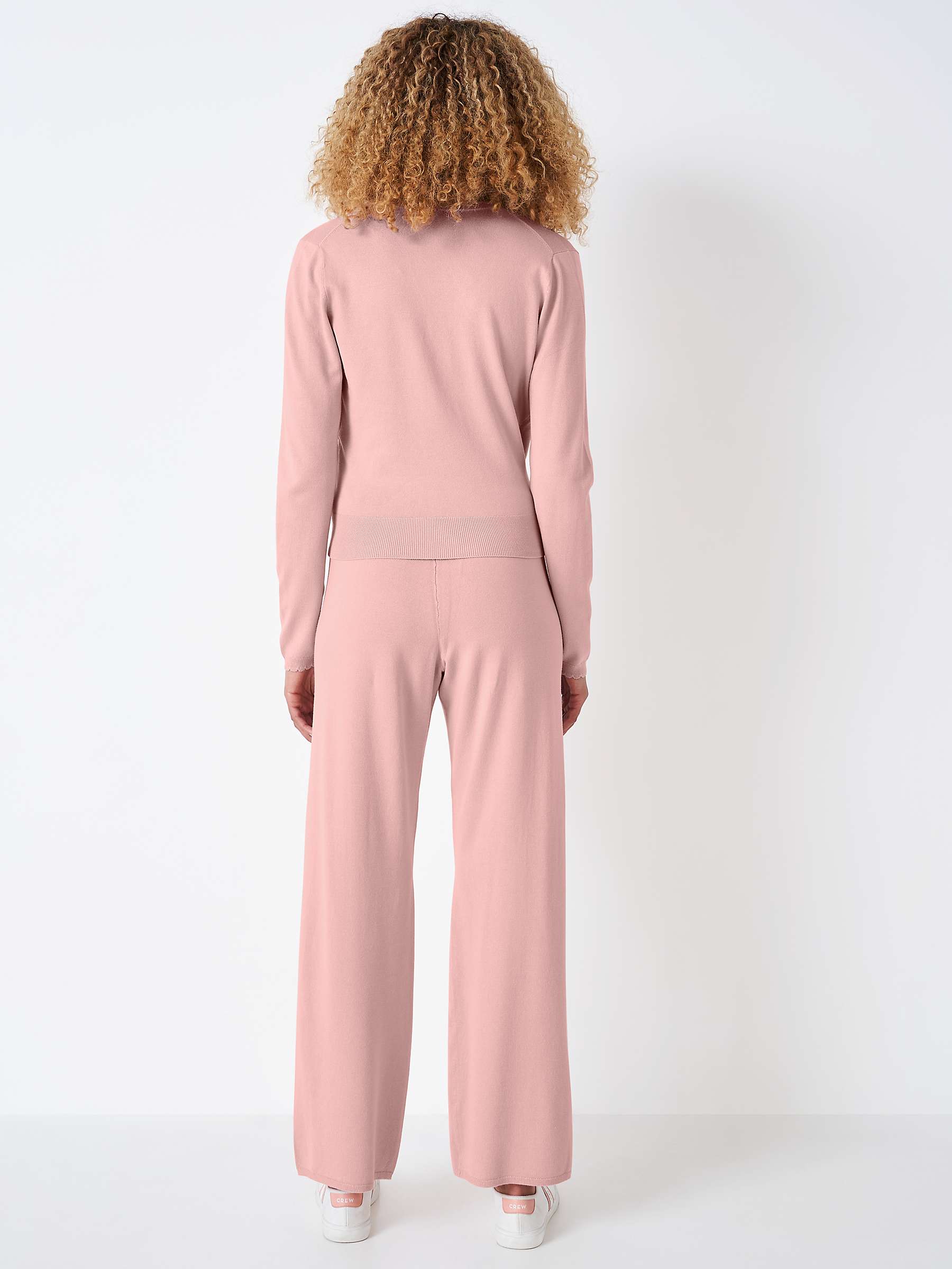 Buy Crew Clothing Camilla Scallop Trim Wrap Cardigan, Pastel Pink Online at johnlewis.com