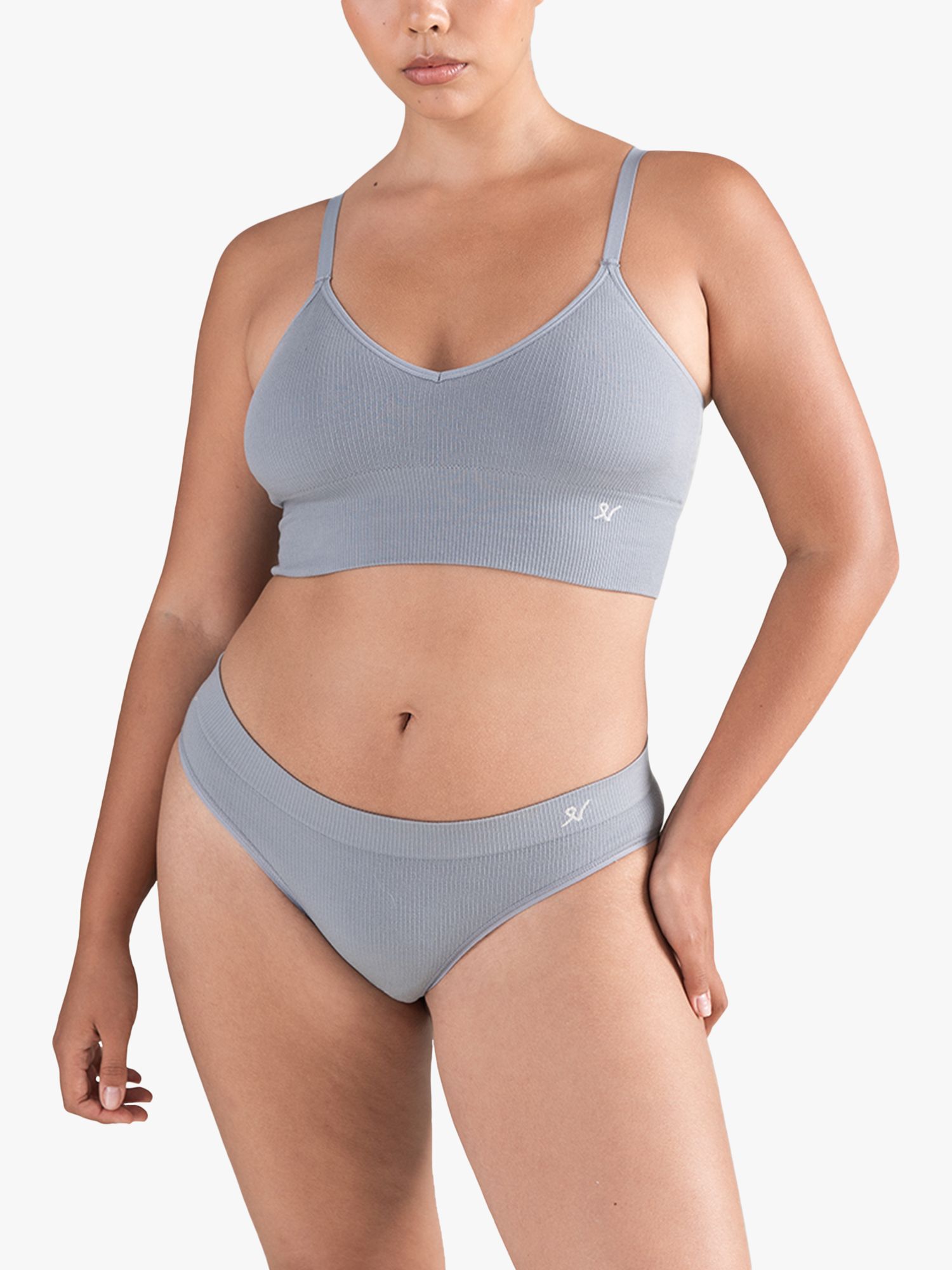Lindex Petite Seamless Non Wired Lightly Padded Bra In Gray-grey