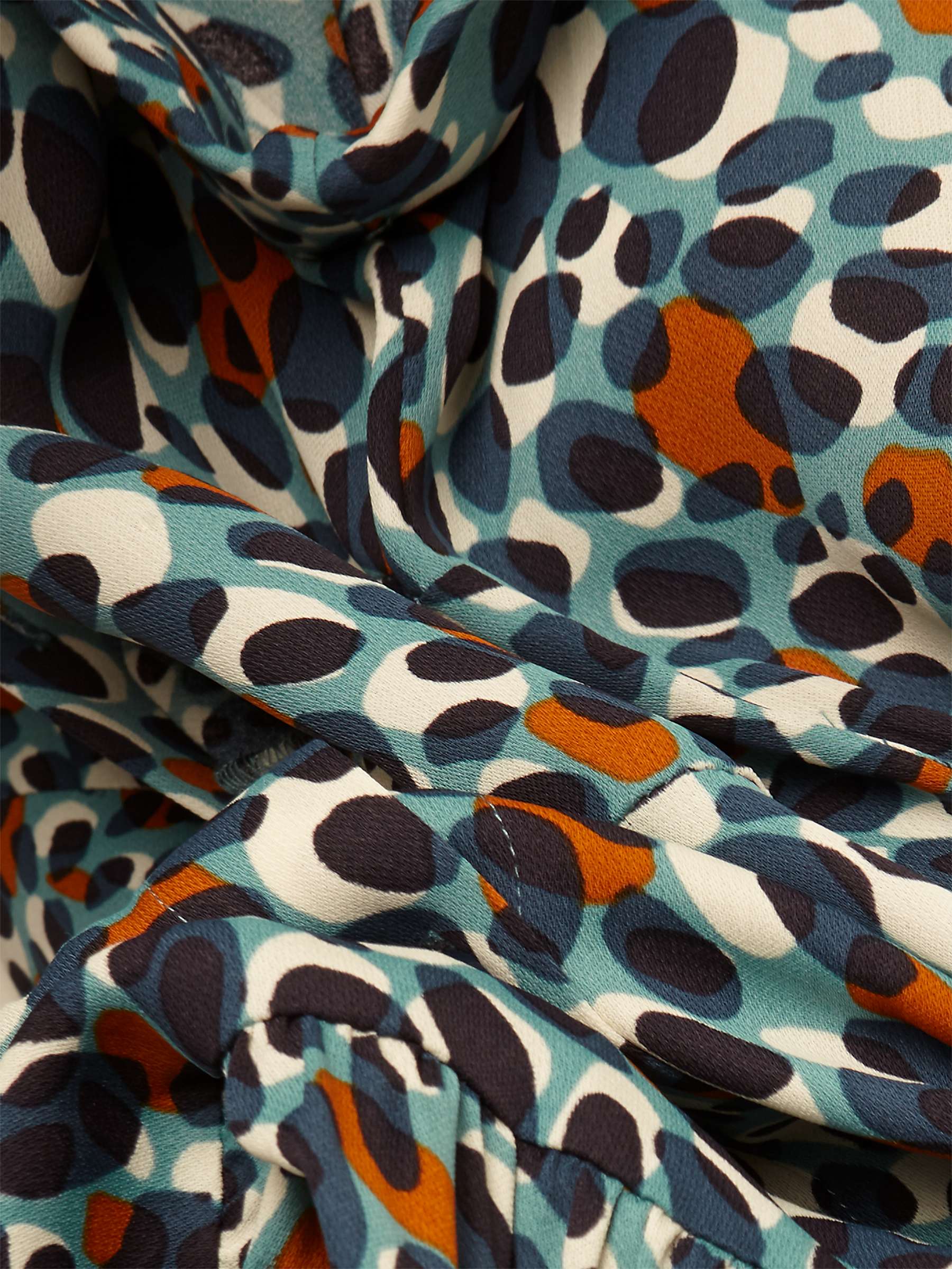 Hobbs Esme Abstract Print Tiered Midi Dress, Ocean/Multi at John Lewis ...