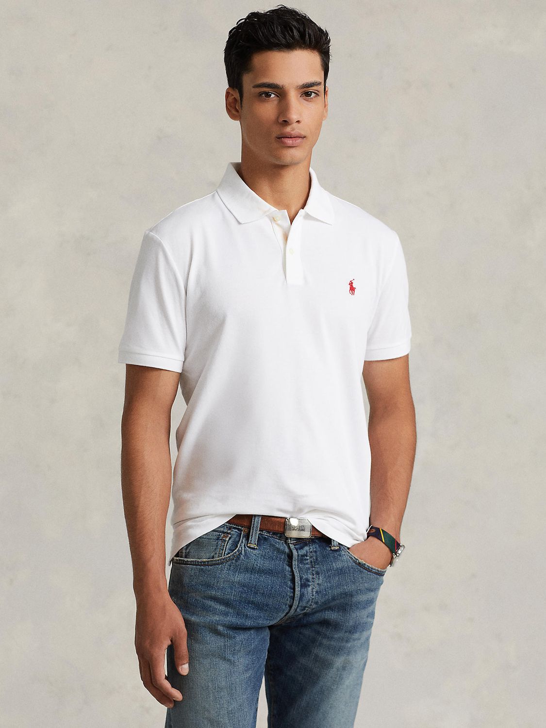 telex Stijg Afwijzen Polo Golf by Ralph Lauren Polo Shirt, Pure White at John Lewis & Partners
