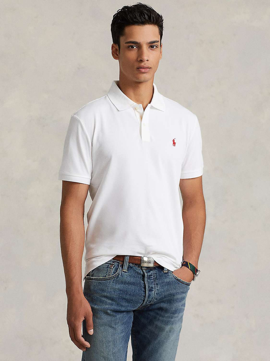 Polo Golf by Ralph Lauren Polo Shirt, Pure White at John Lewis & Partners