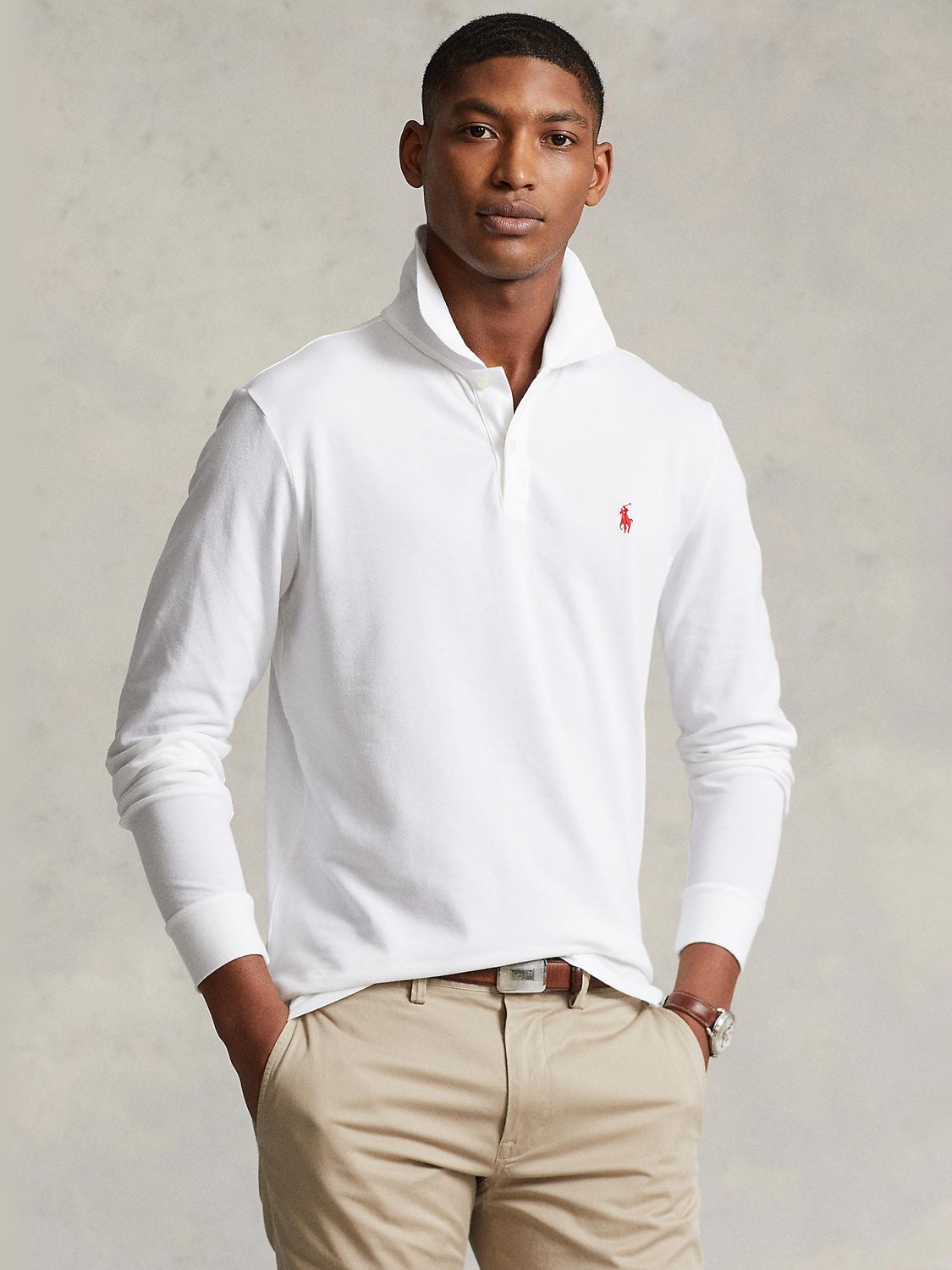 Polo Ralph Lauren Short Sleeve Slim Fit Polo Shirt, Polo White at John  Lewis & Partners