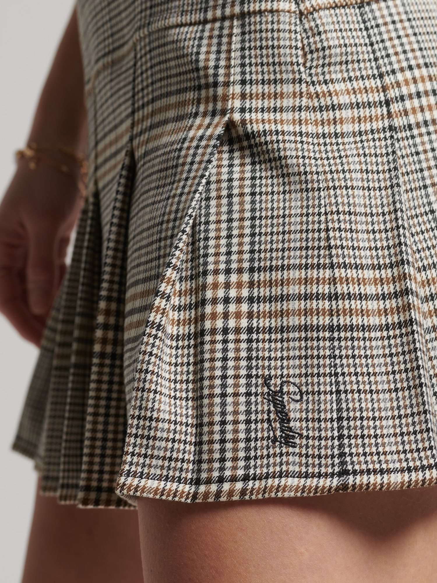 Buy Superdry Tweed Mini Skirt, Neutral Online at johnlewis.com