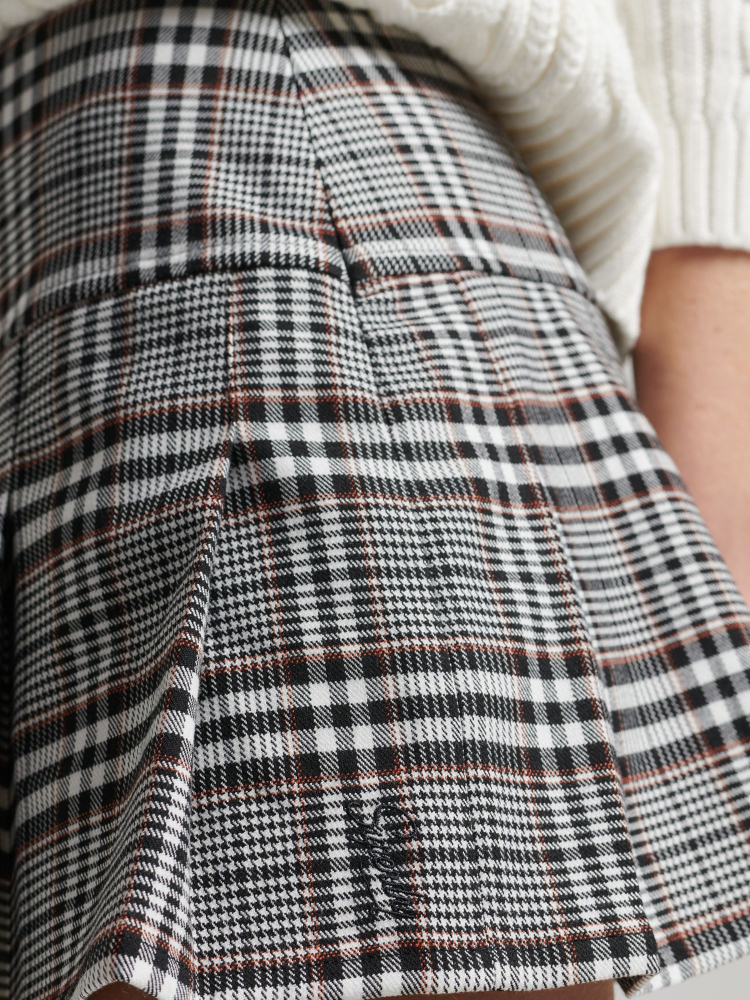 Buy Superdry Tweed Mini Skirt, Grey/Multi Online at johnlewis.com