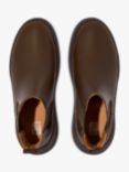 FitFlop Flatform Leather Ankle Boots, Chocolate Brown