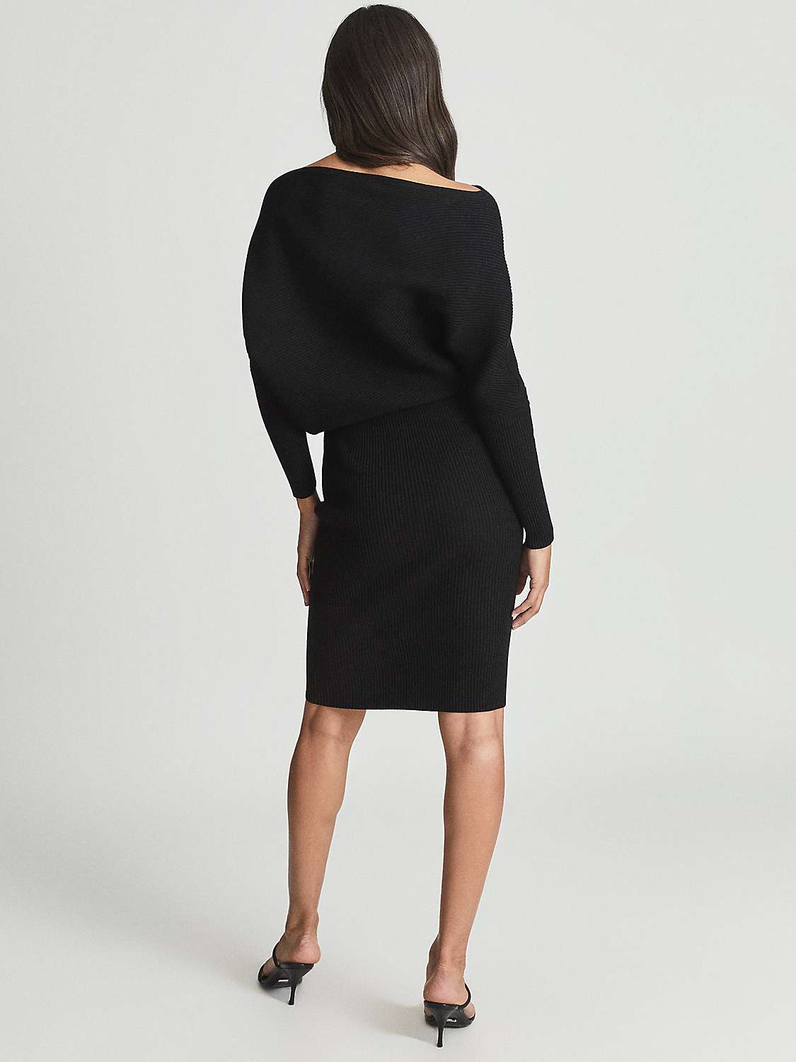 Buy Reiss Lara Ribbed Knee Length Jumper Dress Online at johnlewis.com