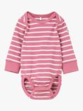 Polarn O. Pyret Baby GOTS Organic Cotton Bodysuit, Pink